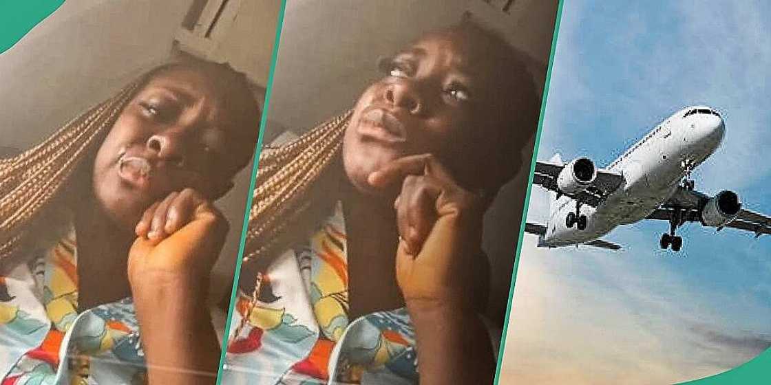 Lady in tears as flight she boarded faces challenge Lady in tears as flight she boarded faces challenge