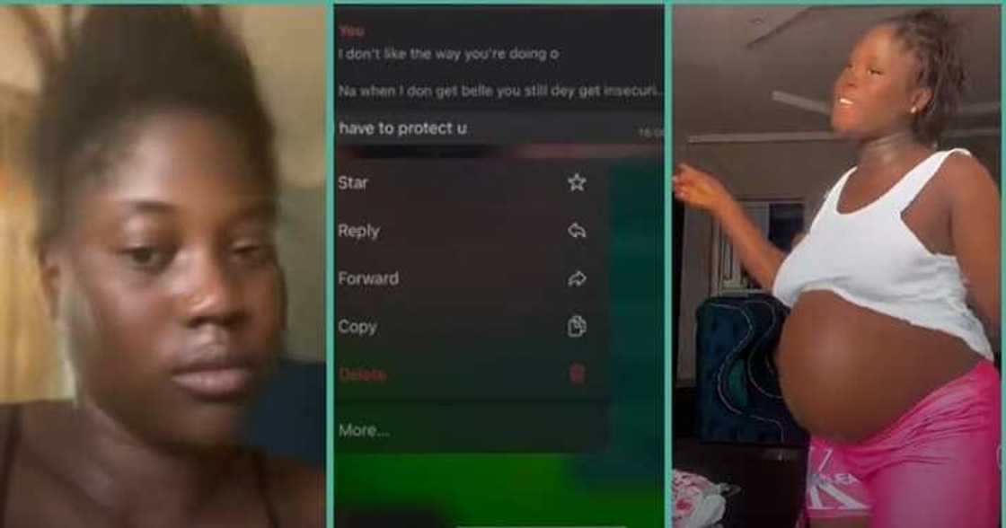 Pregnant lady shares messages she received from her man Pregnant lady shares messages she received from her man