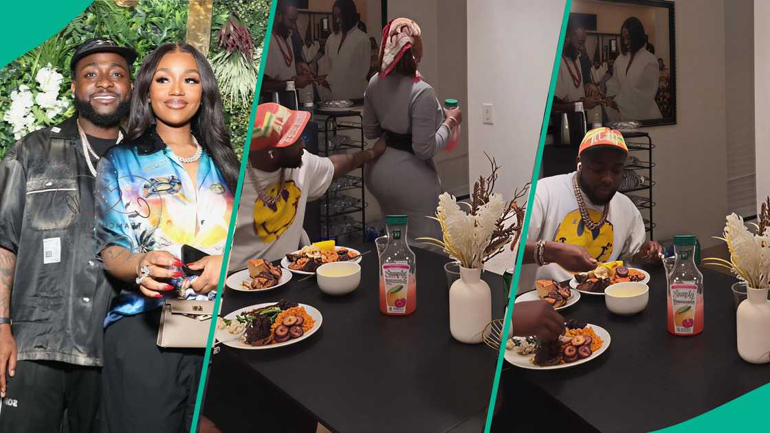 Davido enjoys dinner made by wife with his family on New Year Davido enjoys dinner made by wife with his family on New Year