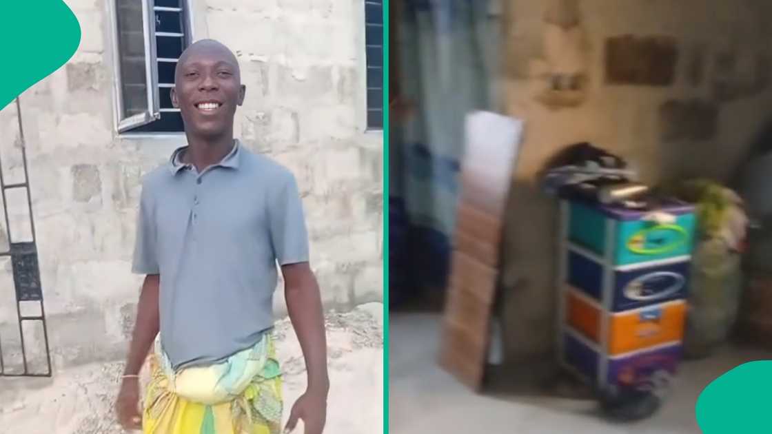 A Nigerian man leaves his rented apartment after landlord increased rent, moves to his uncompleted house
