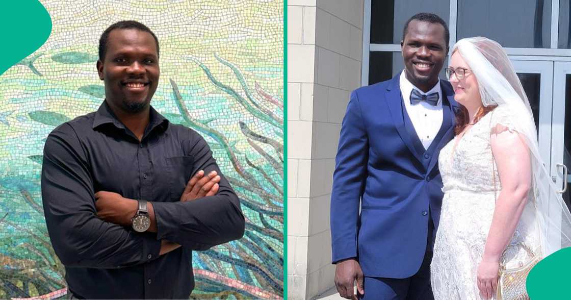 Nigerian PhD student who married White woman shares how they run their home, says she brings her salary to him Nigerian PhD student who married White woman shares how they run their home, says she brings her salary to him