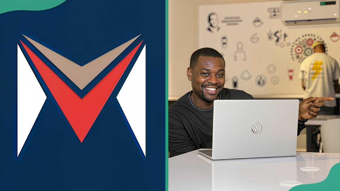 Miva Open University logo and a student using a laptop Miva Open University logo and a student using a laptop