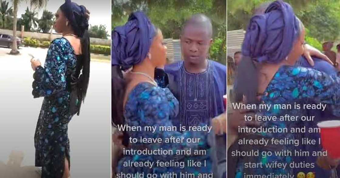 Lady refuses to leave lover during introduction Lady refuses to leave lover during introduction