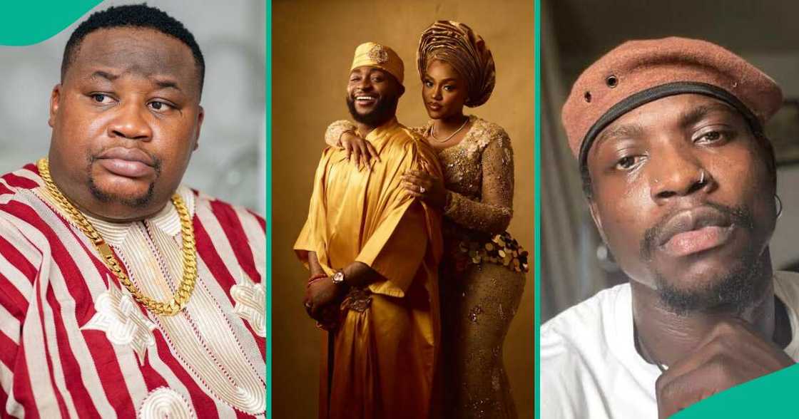 Cubana Chiefpriest and VDM at the same table at Davido's wedding. Cubana Chiefpriest and VDM at the same table at Davido's wedding.