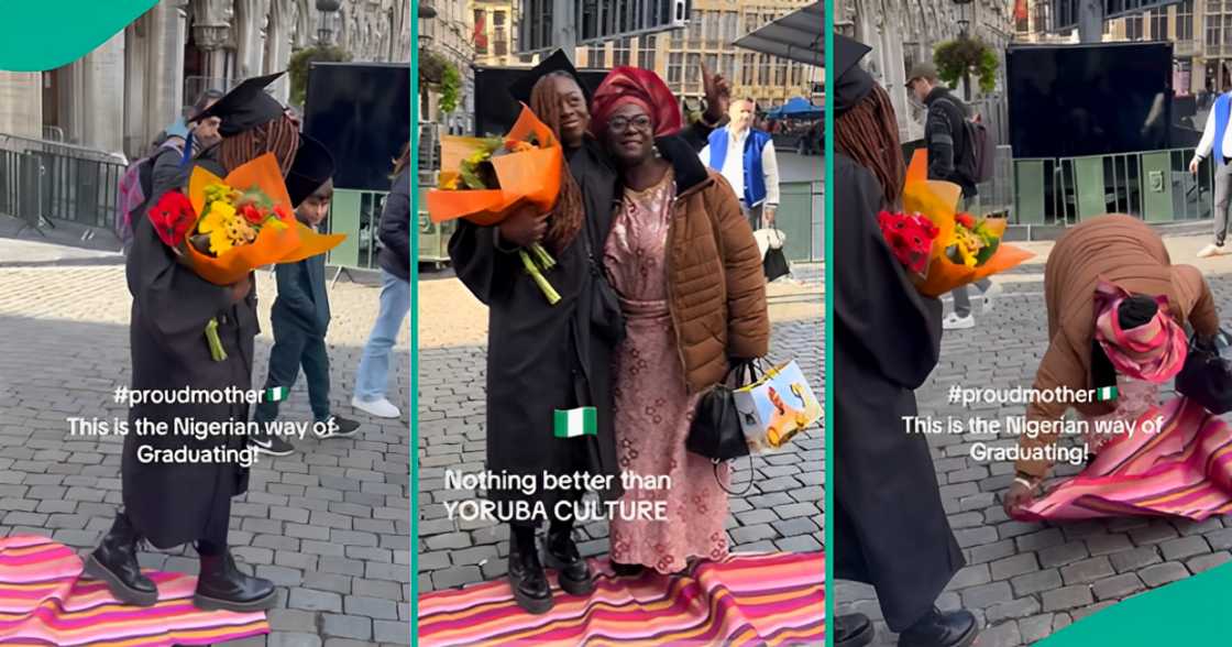 Nigerian Woman successful  Belgium Celebrates Daughter’s Graduation In Cultural Way