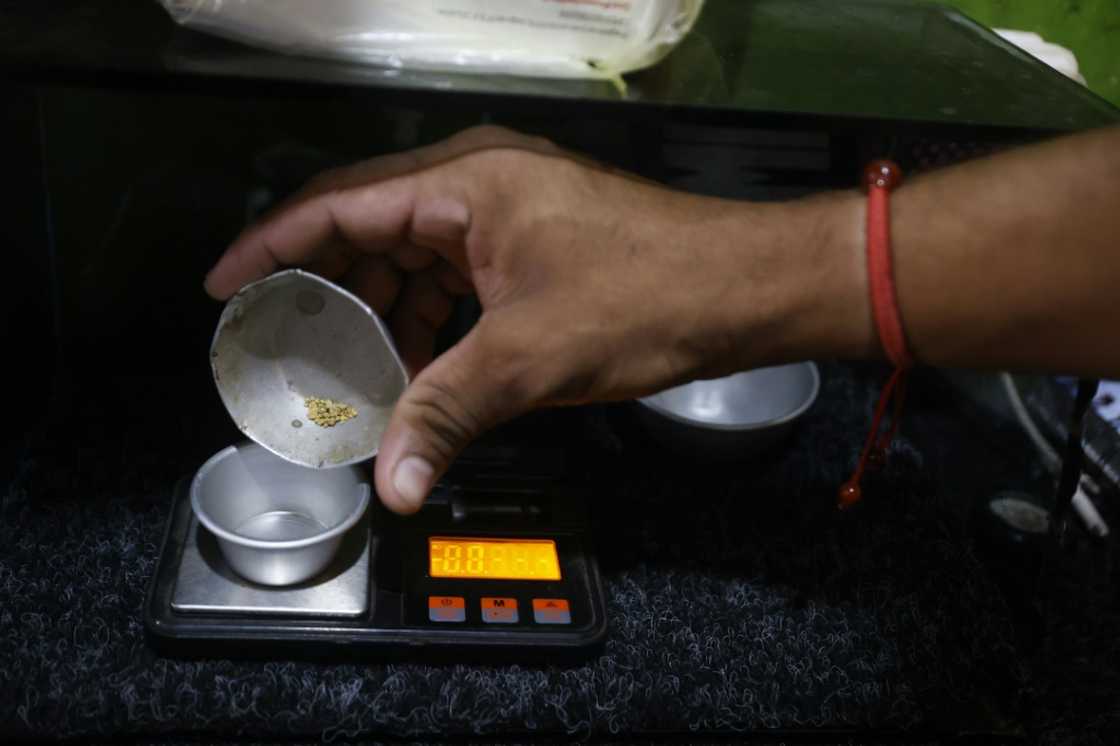 Gold dust is a common method of payment in El Dorado and other Venezuelan mining towns Gold dust is a common method of payment in El Dorado and other Venezuelan mining towns
