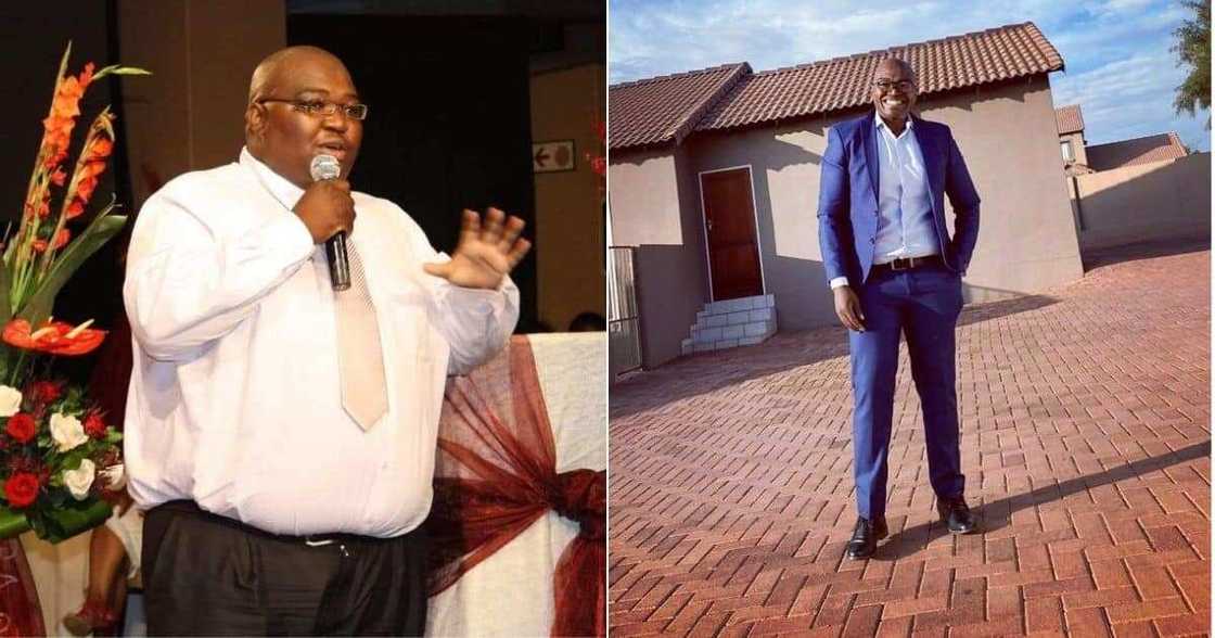 Mzansi is reacting to a man who has lost weight in the past 10 years. Image: @PMMukheli/Twitter Mzansi is reacting to a man who has lost weight in the past 10 years. Image: @PMMukheli/Twitter