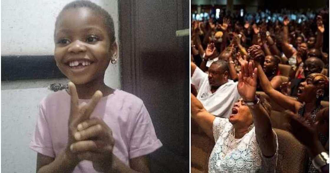 7-year-old girl talks, English, dumb, church service 7-year-old girl talks, English, dumb, church service
