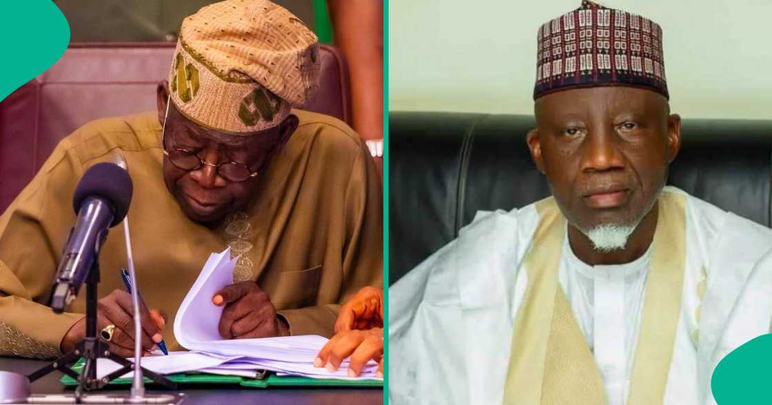 Shugaban kasa, Bola Tinubu da ministan kwadago.