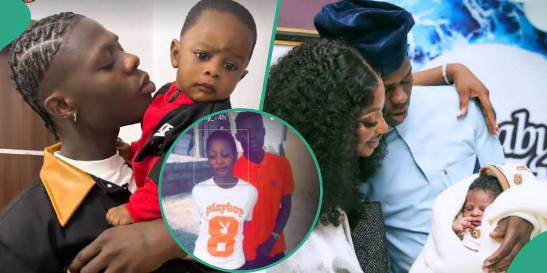 Singer Mohbad's wife and son. Singer Mohbad's wife and son.