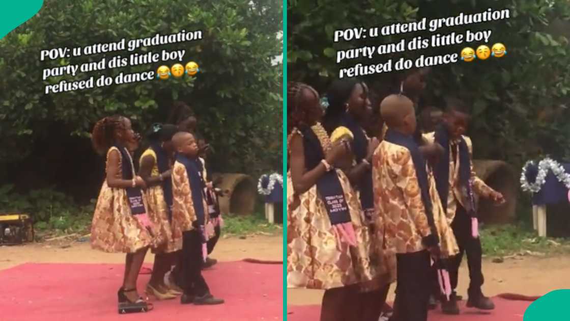Little boy trends as he refuses to dance at graduation party, video emerges