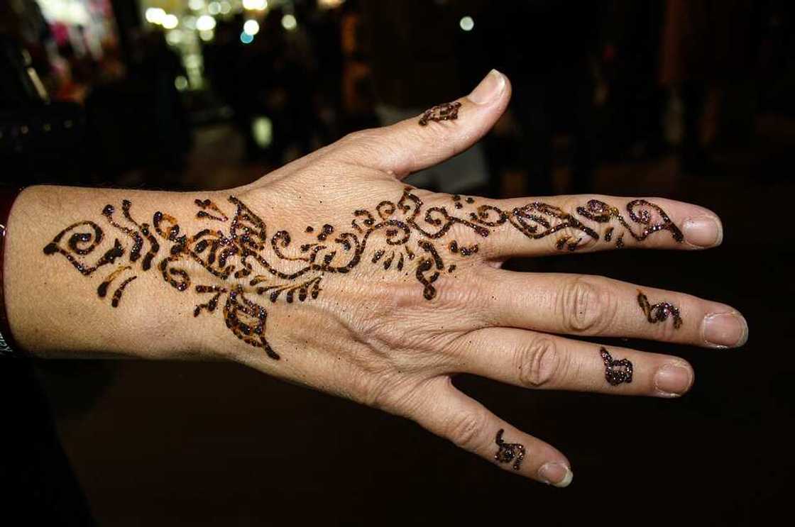 Simple henna designs leaves