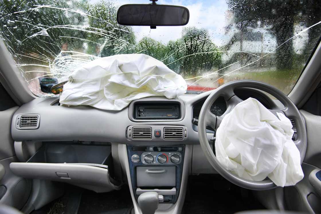 A car with airbags