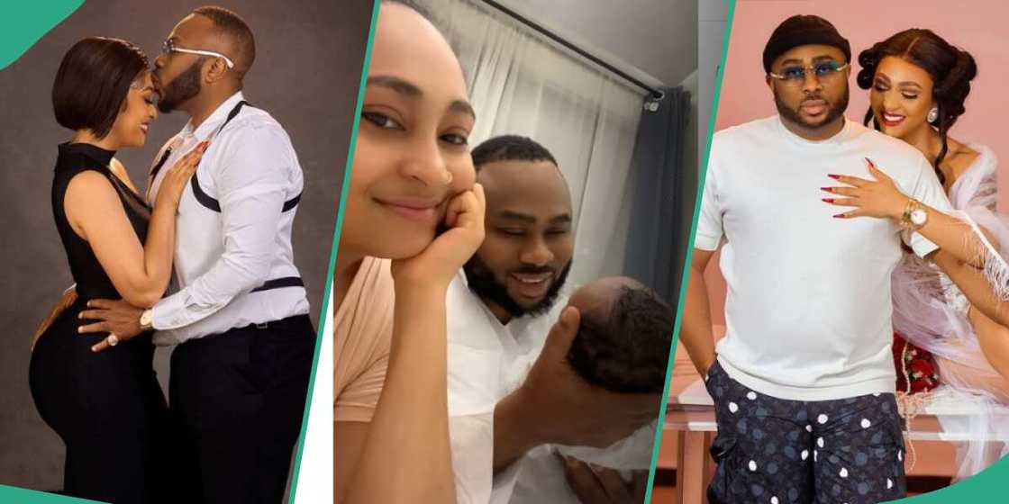 Rosy Meurer with husband Churchill adn their newborn