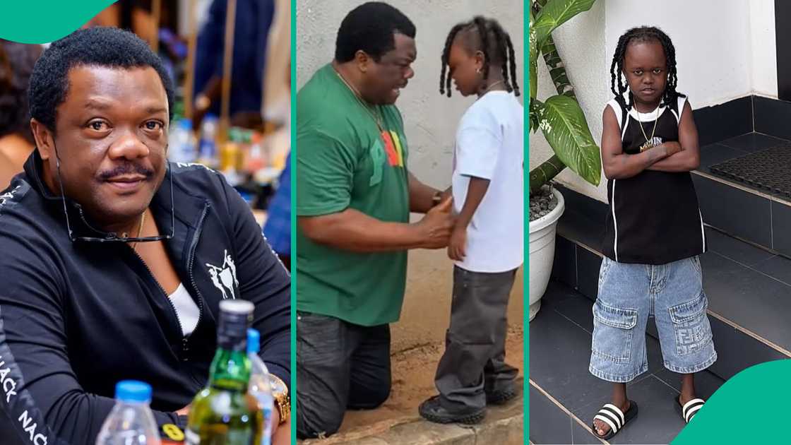 Actor Kelvin Ikeduba shares video of him and 5 Naira on set. Actor Kelvin Ikeduba shares video of him and 5 Naira on set.