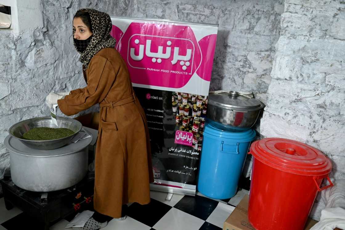 Touba Zahid owns a food production company in Kabul