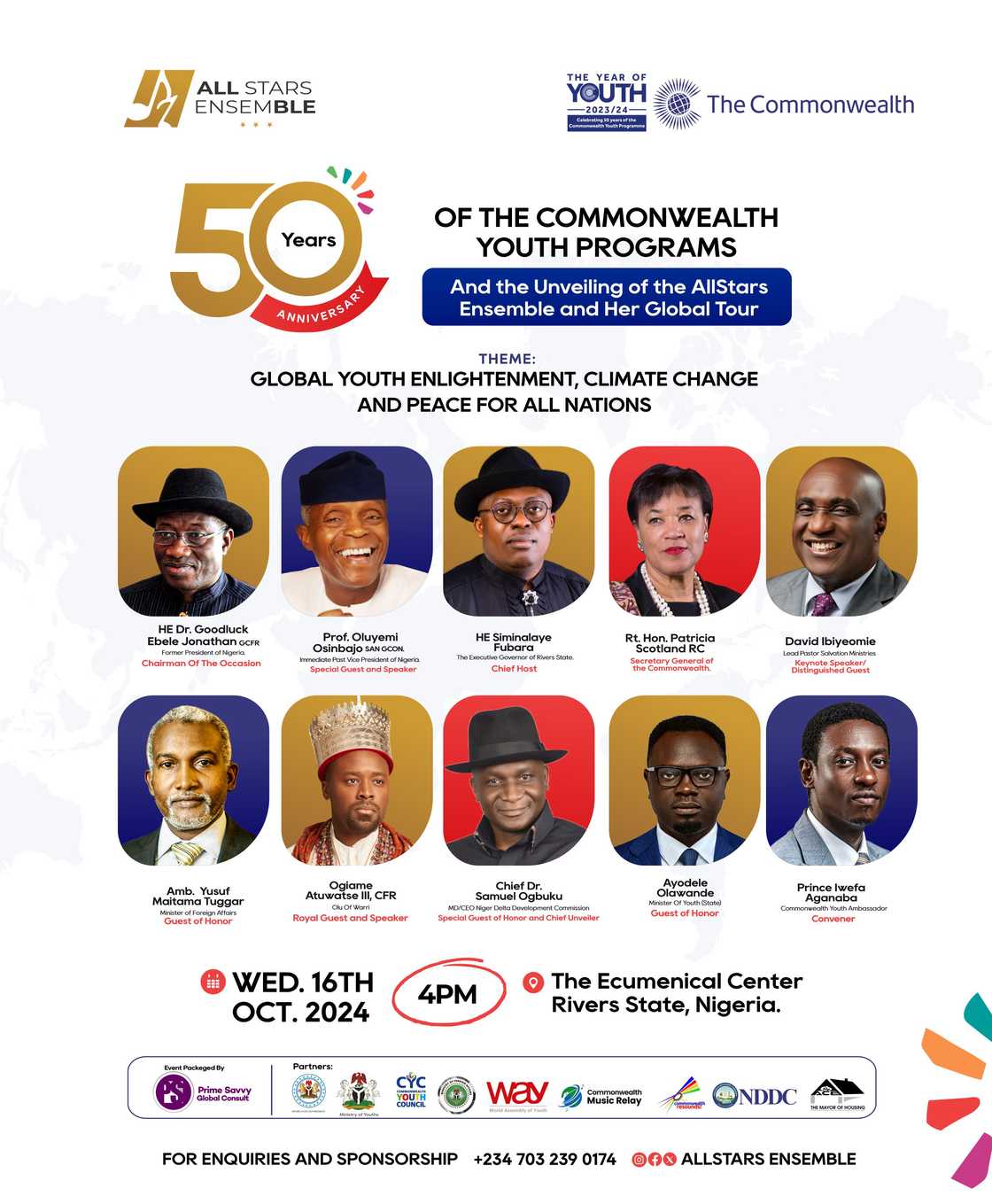 Golden Jubilee Celebration of the Commonwealth Youth Programs and Unveiling of the Allstars Ensemble Golden Jubilee Celebration of the Commonwealth Youth Programs and Unveiling of the Allstars Ensemble