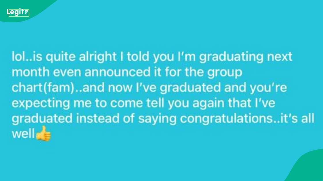 A man shares the unexpected WhatsApp status his younger sister addressed to him A man shares the unexpected WhatsApp status his younger sister addressed to him