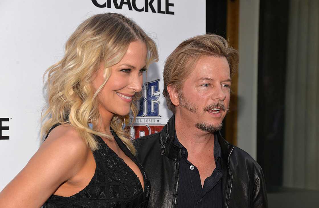 Brittany Daniel and David Spade in Los Angeles, California.