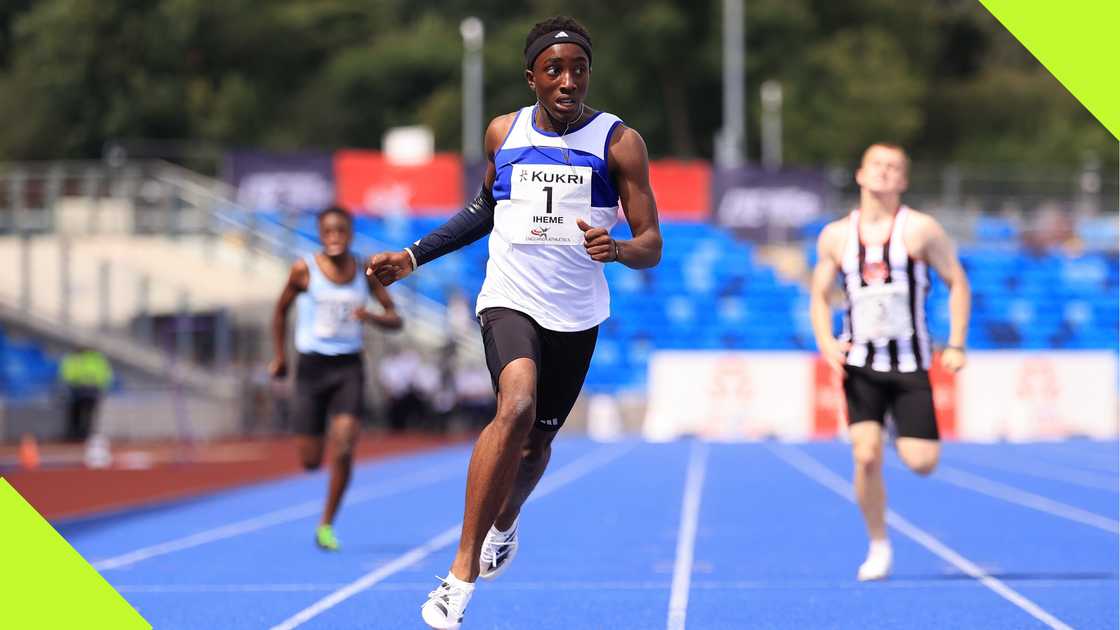 Divine Iheme is competing during the England U15 Track and Field Championships. Divine Iheme is competing during the England U15 Track and Field Championships.