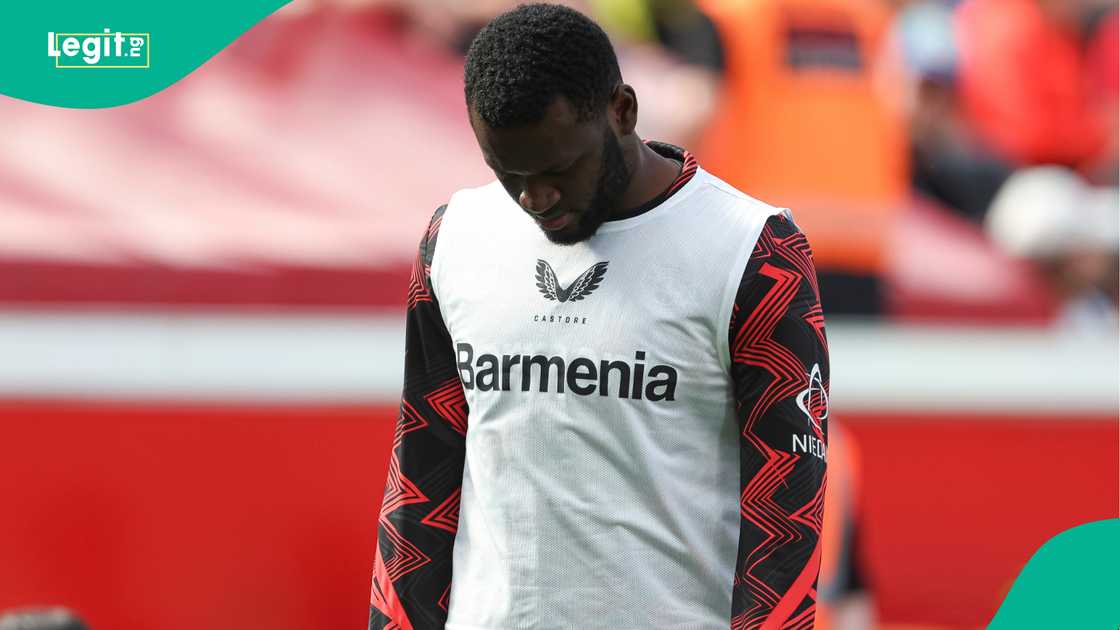 Victor Boniface, Bayer Leverkusen, Borussia Dortmund, Bay Arena, Leverkusen, Germany, Bundesliga Victor Boniface, Bayer Leverkusen, Borussia Dortmund, Bay Arena, Leverkusen, Germany, Bundesliga