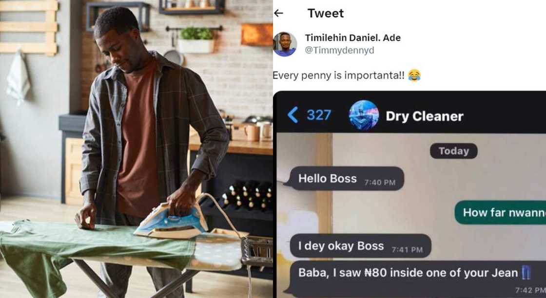 Dry cleaner asked to send back N80 he found in customer's pocket. Dry cleaner asked to send back N80 he found in customer's pocket.