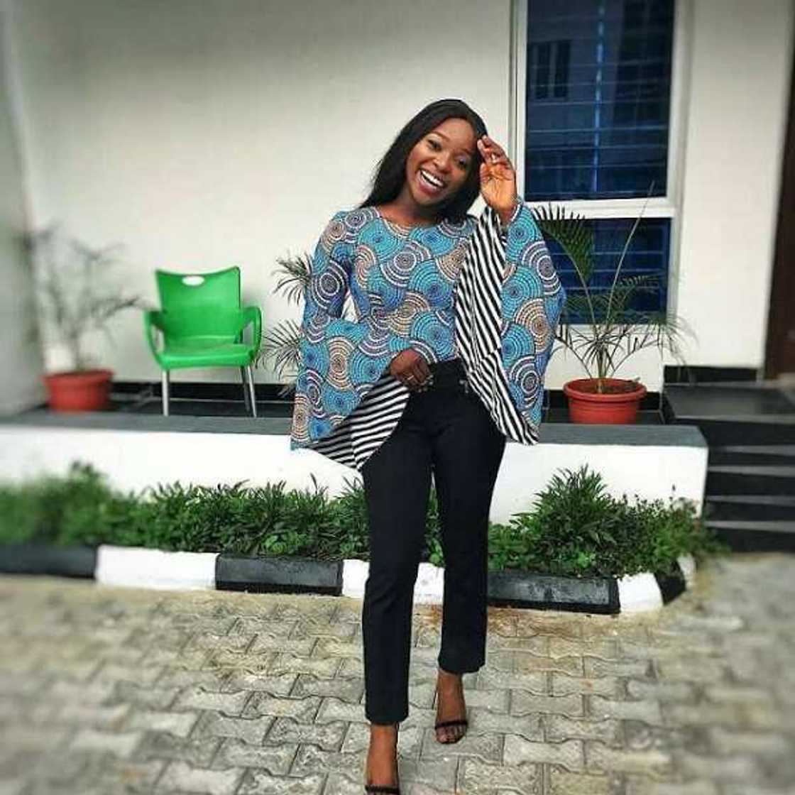 Ankara top with flared sleeves Ankara top with flared sleeves