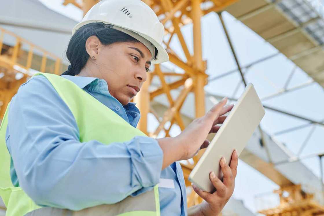 An engineering woman on site