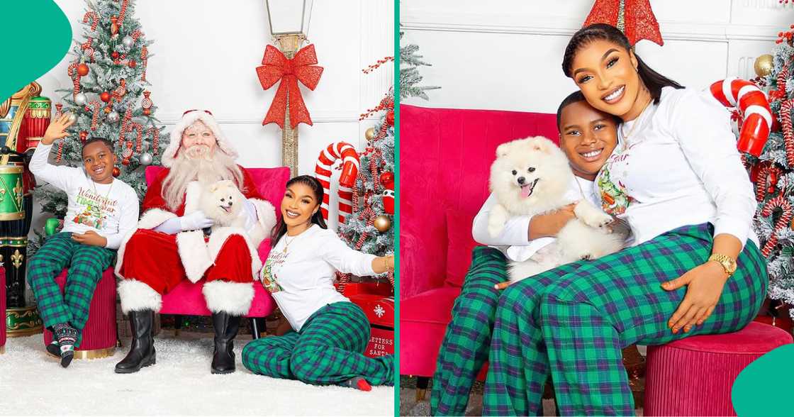 Tonto Dikeh celebrates Christmas.