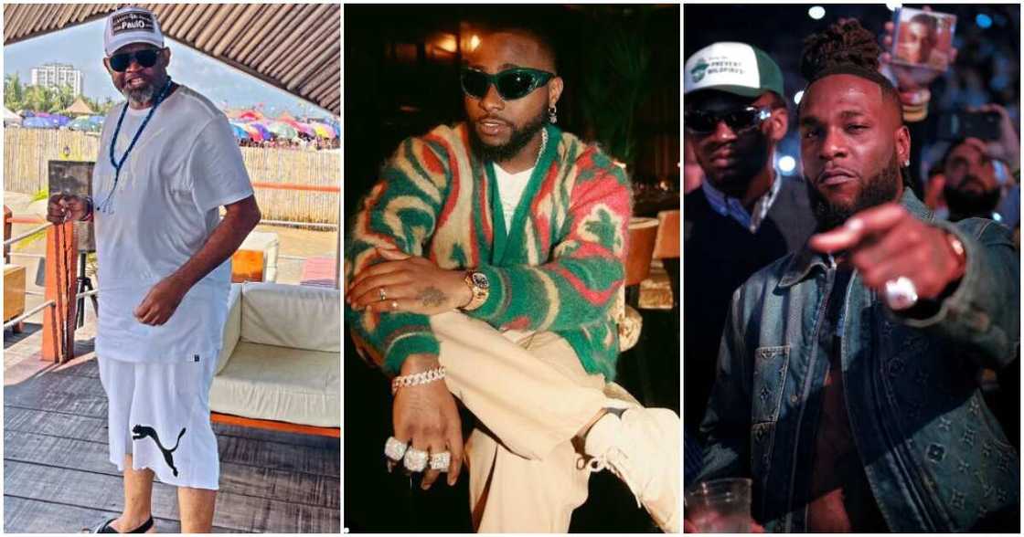 Photos of Burna Boy, Pauloo and Davido