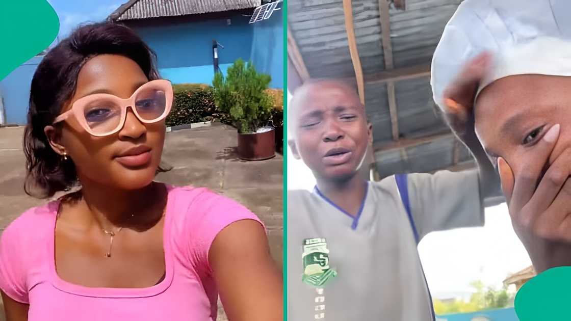 Lady captures brother praying for her after receiving brand new bike Lady captures brother praying for her after receiving brand new bike