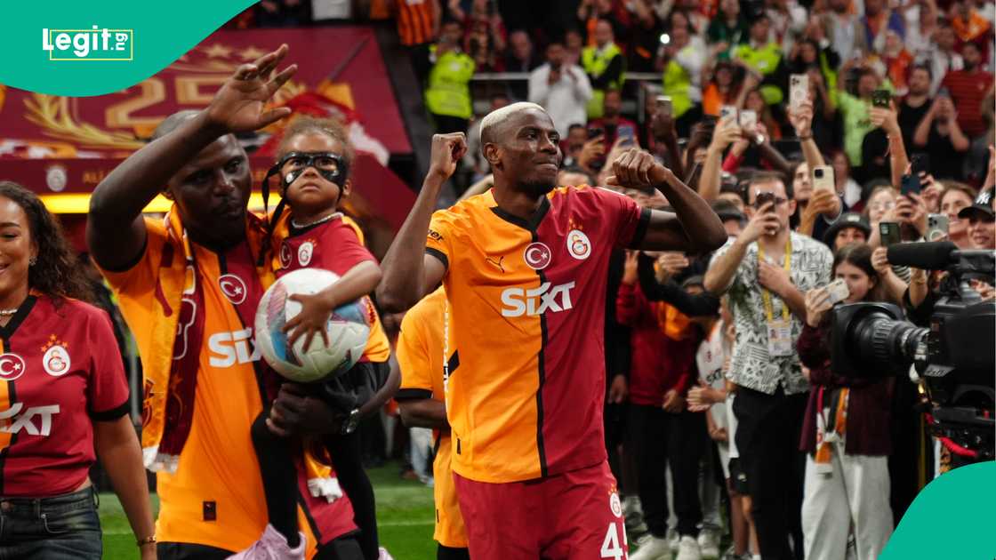 Victor Osimhen, Galatasaray, Istanbul Basaksehir, Rams Park, Istanbul, Turkiye, Super Lig. Victor Osimhen, Galatasaray, Istanbul Basaksehir, Rams Park, Istanbul, Turkiye, Super Lig.