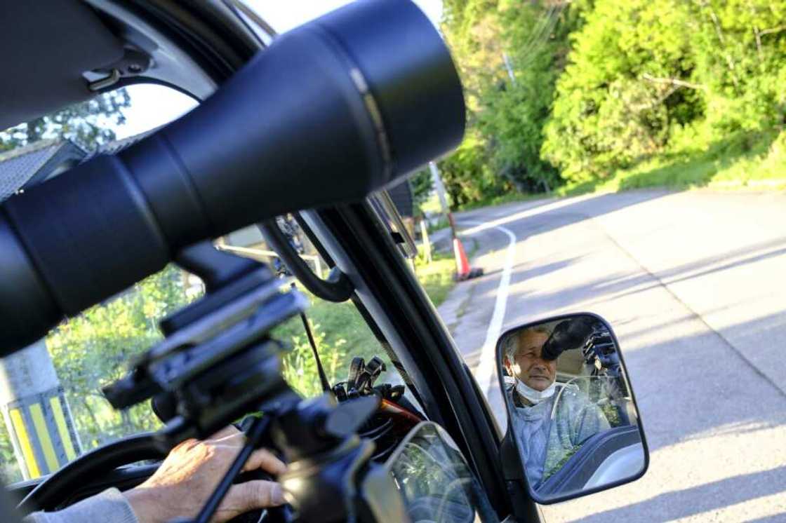 Sado local Masaoki Tsuchiya documents toki nests each morning Sado local Masaoki Tsuchiya documents toki nests each morning