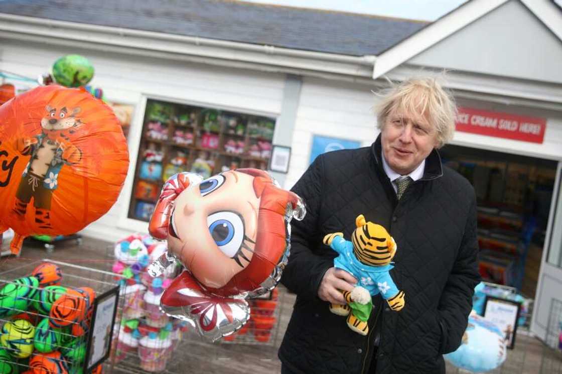 Boris Johnson on an official visit to a holiday park in Cornwall, in April 2021 Boris Johnson on an official visit to a holiday park in Cornwall, in April 2021