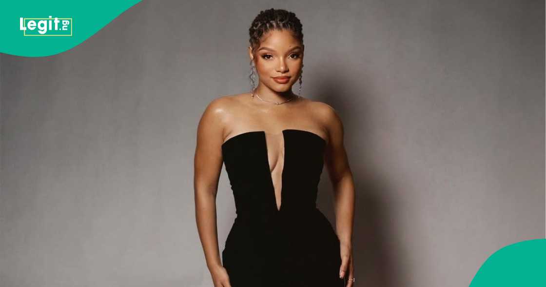 Halle Bailey trends after kissing a new man in public.