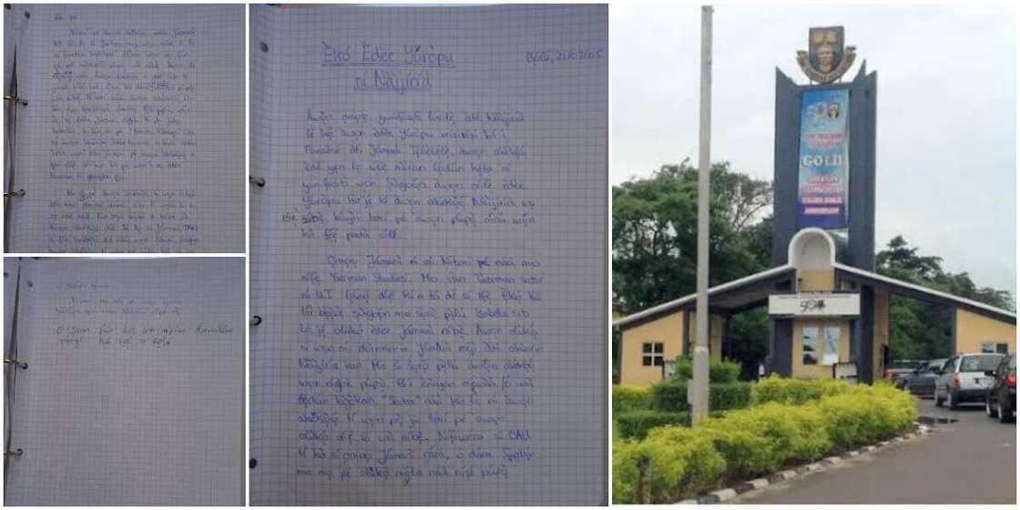 Nigerians react as German man who schooled in OAU shows off his Yoruba assignment with tonal marks