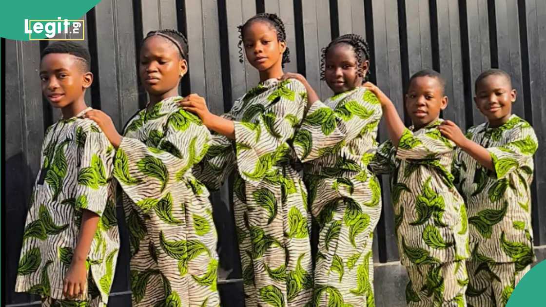 Mother welcomes three sets of twins. Mother welcomes three sets of twins.