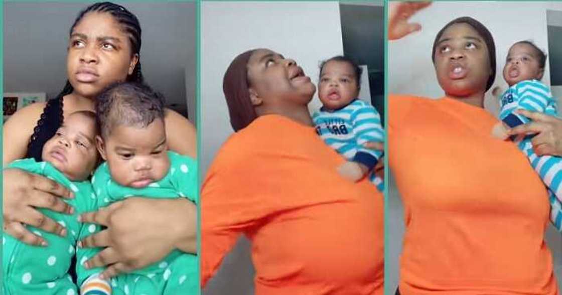Mother of twin babies struggles to identify them Mother of twin babies struggles to identify them