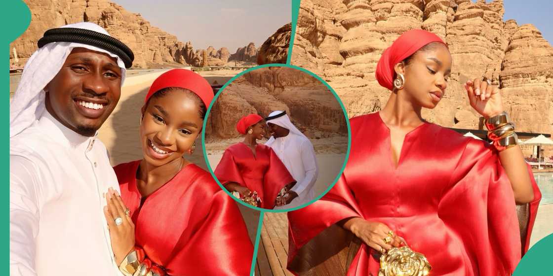 Iyabo Ojo’s daughter Priscy Ojo and husband in Saudi Arabia