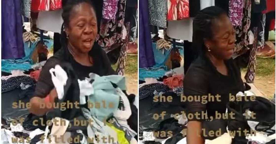 Okrika seller, scammed, bale of clothes Okrika seller, scammed, bale of clothes