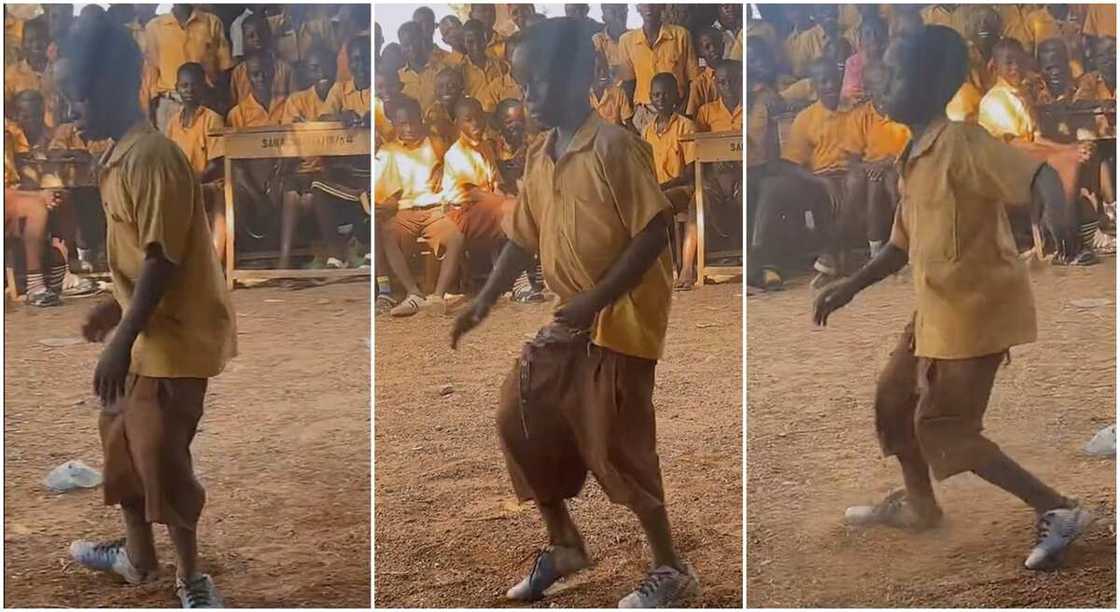 Photos of a boy posing for a dance in his school. Photos of a boy posing for a dance in his school.