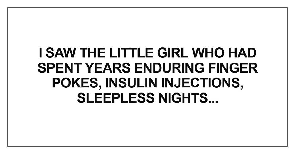 I saw the little girl who had spent years I saw the little girl who had spent years