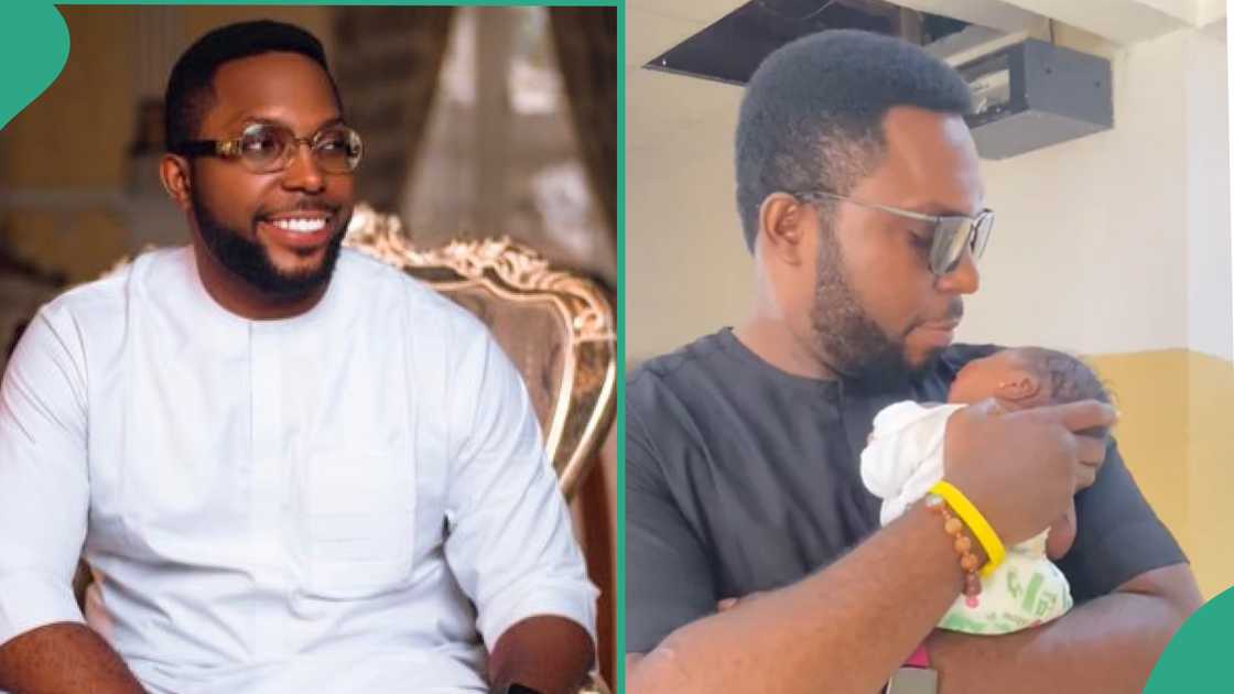 Man who welcomed a baby girl. Man who welcomed a baby girl.