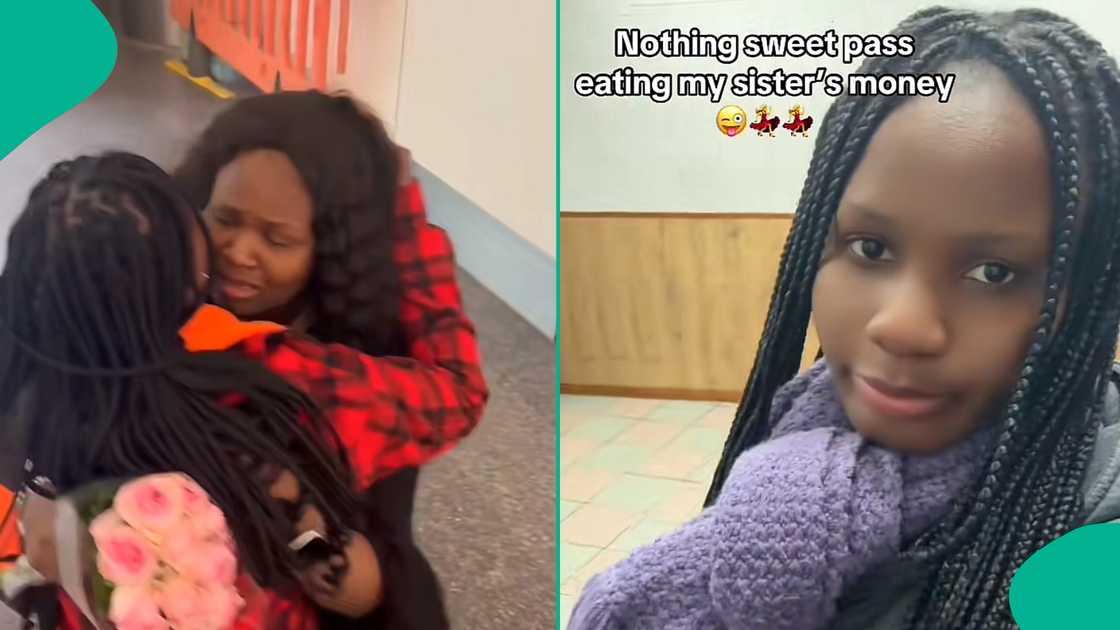Nigerian lady reunites with her sister in the UK. Nigerian lady reunites with her sister in the UK.