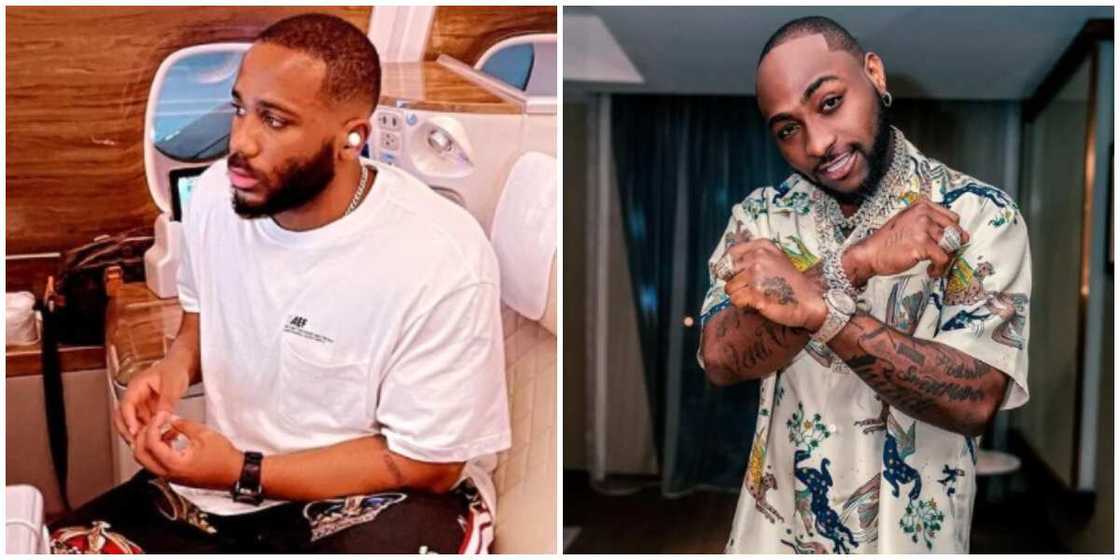 Photos of Kiddwaya and Davido. Photos of Kiddwaya and Davido.