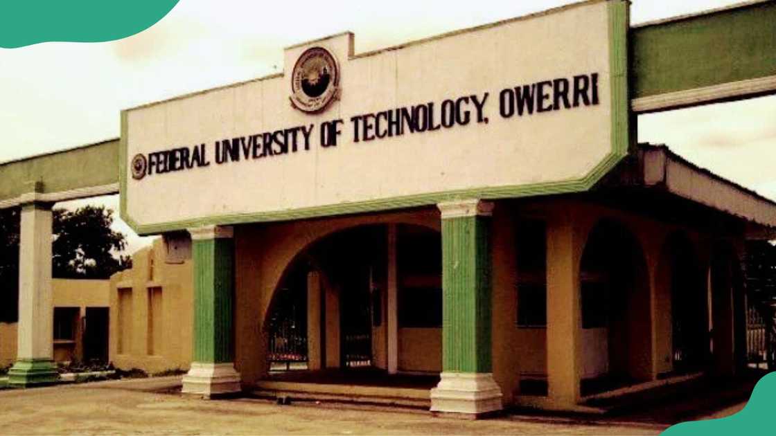 The entrance gate of Federal University of Technology, Owerri.