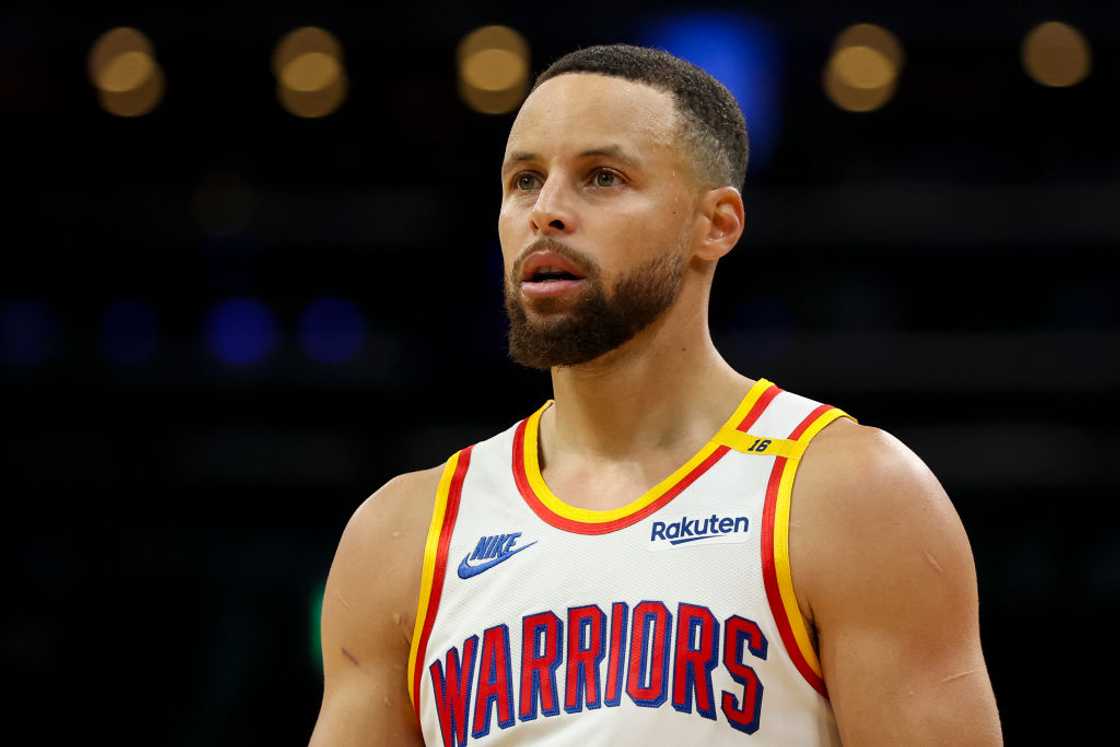 Stephen Curry at TD Garden in Boston, Massachusetts.