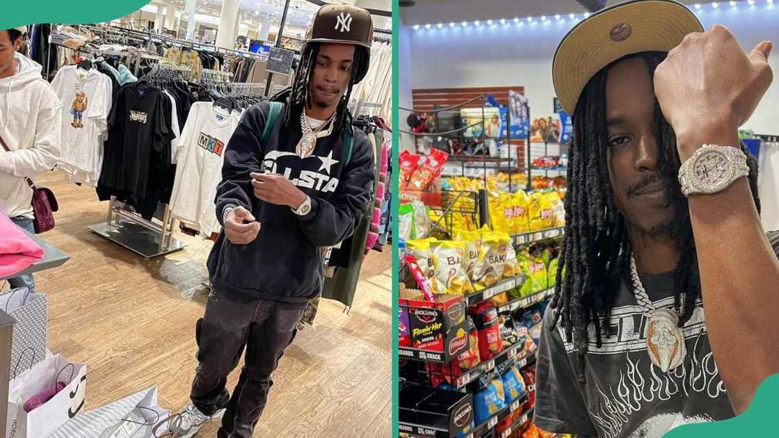 Rapper Baby Smoove at different retail stores