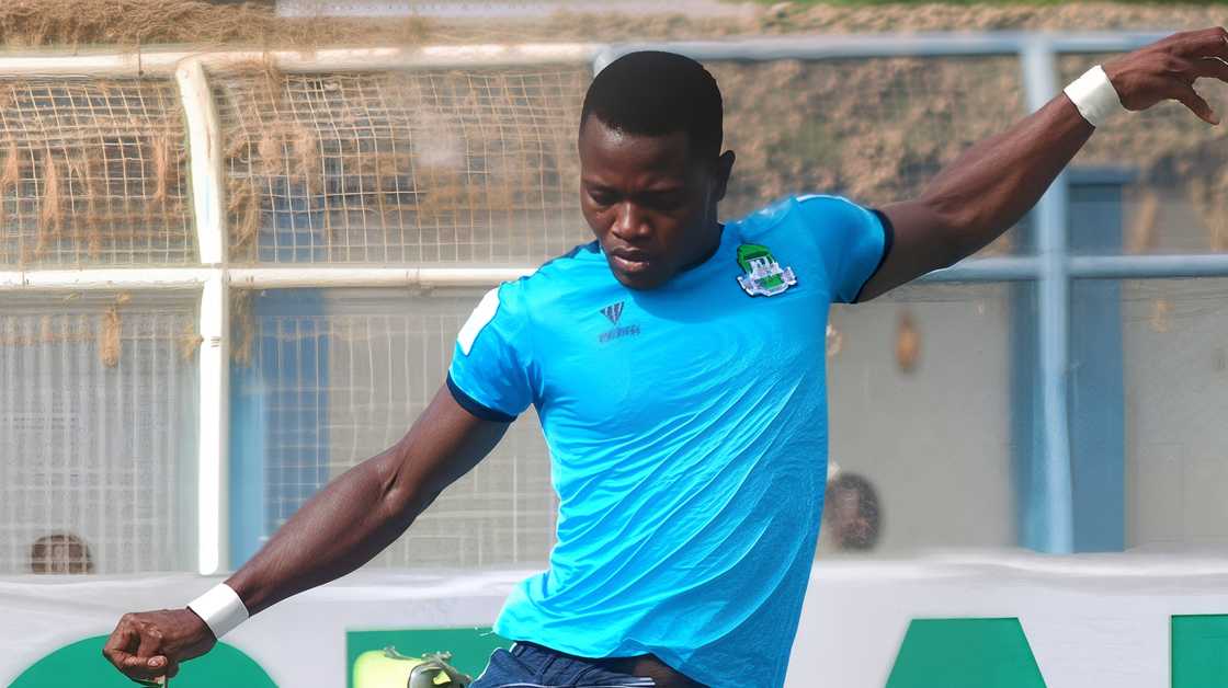 Chimeme Martins prepares to shoot for Nasarawa United FC. Photo: @LAASTV Chimeme Martins prepares to shoot for Nasarawa United FC. Photo: @LAASTV