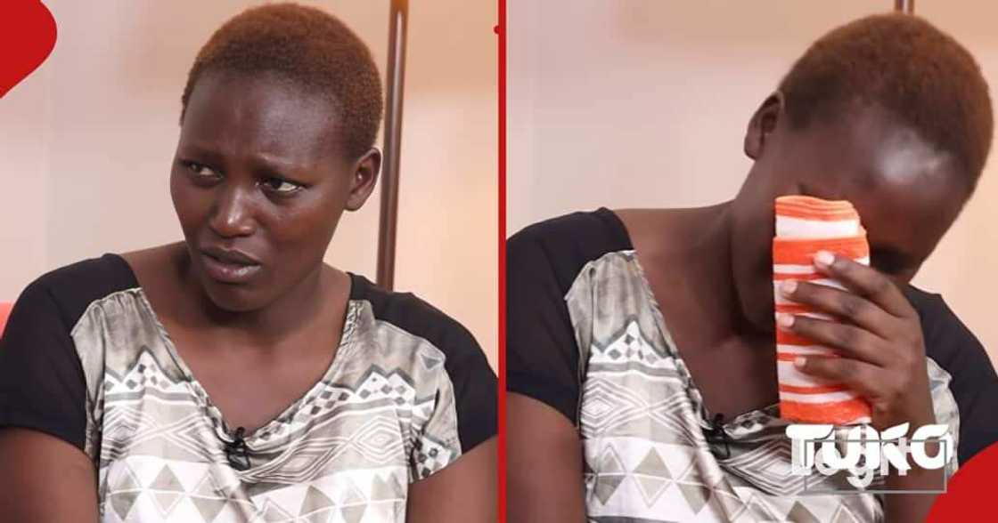 Uasin Gishu woman Gladys Kemboi narrates her heartbreaking story. Uasin Gishu woman Gladys Kemboi narrates her heartbreaking story.